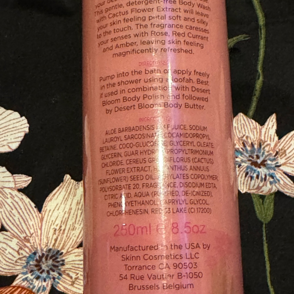 New Rare SKINN Dimitri James Desert Bloom Moisturizing Body Wash - Sealed - - Picture 7 of 7